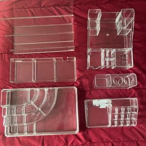 Acrylic makeup organizers